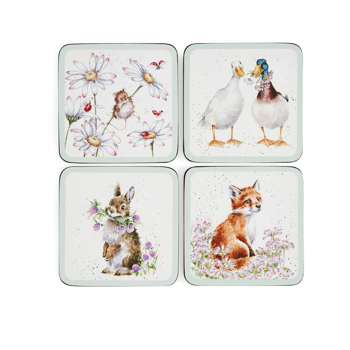 Wrendale Designs Wildflowers 4 Coasters image number null